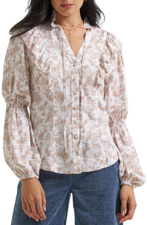 Wrangler Wrangler Folk Floral Ruffle Western Shirt 