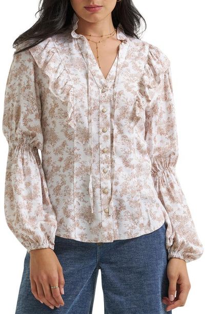 Wrangler Wrangler Folk Floral Ruffle Western Shirt 