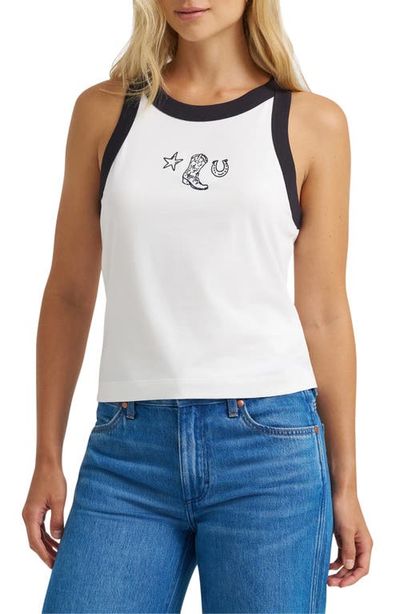 Wrangler Wrangler Western Embroidered Ringer Graphic Tank