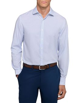 Wrk Wrk Slim Fit Interlocked Geo Performance Dress Shirt