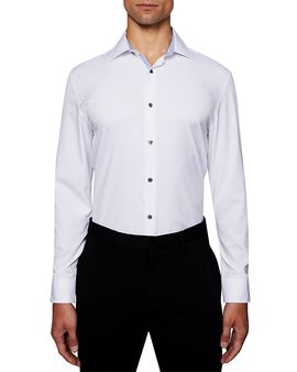 Wrk Wrk Slim Fit Performance White Solid Dress Shirt