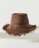 Wyeth Fringe Wide-Brim Straw Bucket Hat - 1