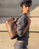 Wyeth Knox Leather Wool Newsboy Cap - 1