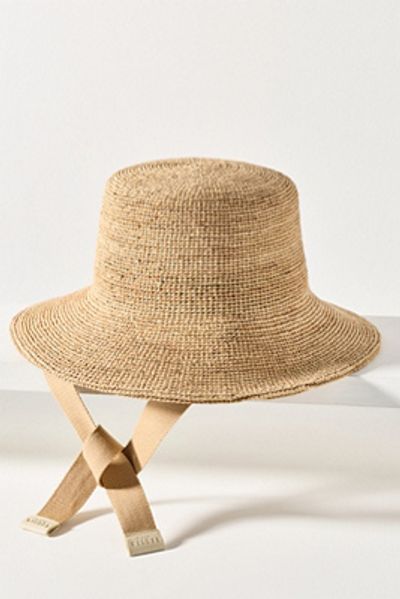 Wyeth Raffia Crochet Ties Bucket Hat