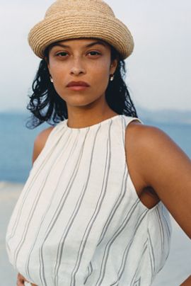 Wyeth Straw Pillbox Hat
