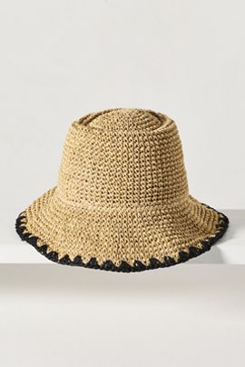 Wyeth Straw Whipstitch Bucket Hat