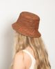 Wyeth Wyeth Aden Raffia Bucket Hat in Chocolate, Women's at Urban Outfitters - 1