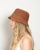 Wyeth Wyeth Aden Raffia Bucket Hat in Chocolate, Women's at Urban Outfitters - 4