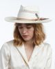 Wyeth Wyeth Avita Feather Trim Straw Cowboy Hat in Ivory, Women's at Urban Outfitters - 5