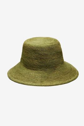Wyeth Wyeth Cassis Raffia Crochet Bucket Hat in Green, Women's at Urban Outfitters