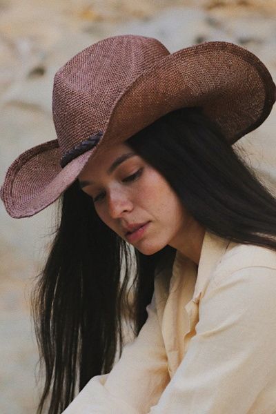 Wyeth Wyeth Ford Sisal Straw Cowboy Hat in Brown, Women's at Urban Outfitters