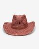 Wyeth Wyeth Rocky Raffia Straw Cowboy Hat in Wine, Women's at Urban Outfitters - 3
