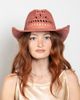 Wyeth Wyeth Rocky Raffia Straw Cowboy Hat in Wine, Women's at Urban Outfitters - 5