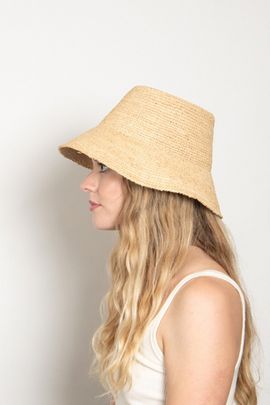 Wyeth Wyeth Tali Raffia Bucket Hat in Natural, Women's at Urban Outfitters