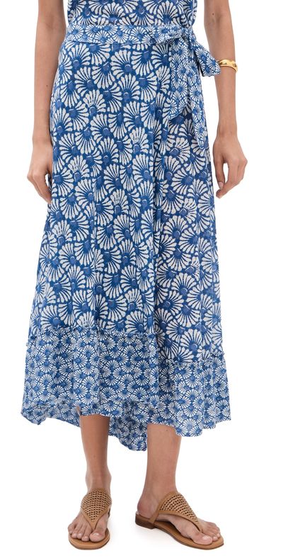 XIRENA XIRENA Janey Wrap Skirt Cobalt Shell