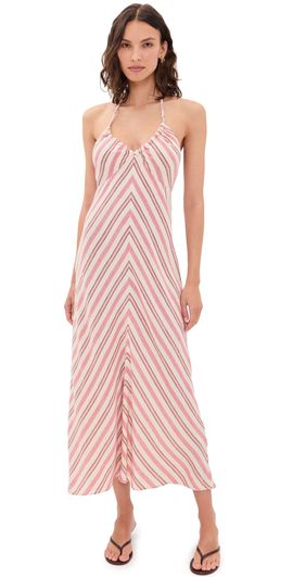 XIRENA XIRENA Maggie Midi Dress Dusty Pink Stripe