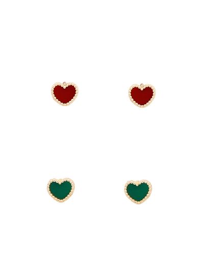 XPIER 14K Gold Color Heart Earring_2 Colors