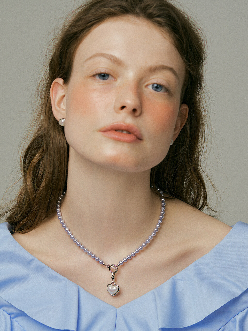 XPIER Lavender Adorable Pearl Necklace
