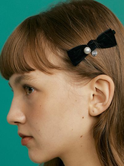 XPIER Ruban Pearl Ribbon Hairpin