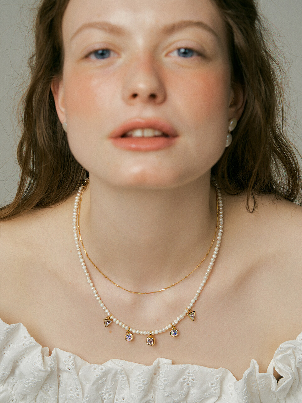 XPIER [Set] Elizabeth Pearl + Silver925 Necklace