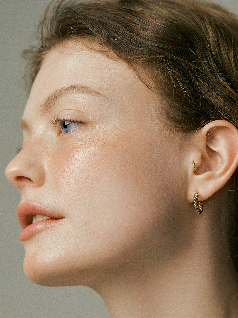 XPIER Twist Hoop Silver925 Earring_Gold