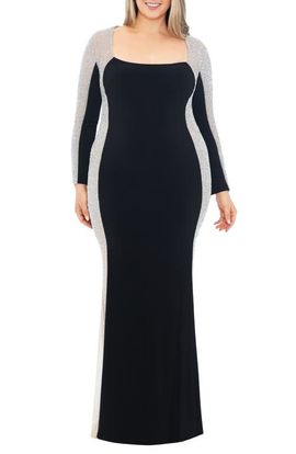 Xscape Evenings Xscape Evenings Beaded Long Sleeve Gown