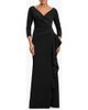 Xscape Evenings Xscape Evenings Cascade Ruffle Long Sleeve Scuba Crepe Gown - 1