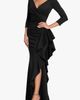 Xscape Evenings Xscape Evenings Cascade Ruffle Long Sleeve Scuba Crepe Gown - 3
