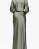 Xscape Evenings Xscape Evenings Collar Long Sleeve Satin Gown - 3