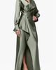 Xscape Evenings Xscape Evenings Collar Long Sleeve Satin Gown - 4