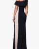 Xscape Evenings Xscape Evenings Crystal Mesh Detail One-Shoulder Sheath Detail - 2