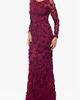 Xscape Evenings Xscape Evenings Embroidered Floral Long Sleeve Gown - 3