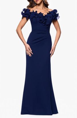 Xscape Evenings Xscape Evenings Lace Detail Off the Shoulder Sheath Gown