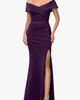 Xscape Evenings Xscape Evenings Long Ruched Scuba Gown - 1