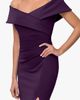 Xscape Evenings Xscape Evenings Long Ruched Scuba Gown - 4