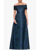 Xscape Evenings Xscape Evenings Off the Shoulder Brocade Ballgown - 1