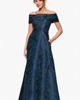 Xscape Evenings Xscape Evenings Off the Shoulder Brocade Ballgown - 4