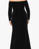 Xscape Evenings Xscape Evenings Off the Shoulder Long Sleeve Stretch Velvet Mermaid Gown - 2