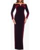 Xscape Evenings Xscape Evenings Off the Shoulder Long Sleeve Velvet Gown - 1