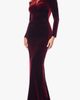 Xscape Evenings Xscape Evenings Off the Shoulder Long Sleeve Velvet Gown - 3
