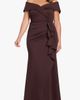 Xscape Evenings Xscape Evenings Off the Shoulder Ruffle Scuba Knit Gown - 1