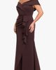Xscape Evenings Xscape Evenings Off the Shoulder Ruffle Scuba Knit Gown - 3