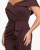 Xscape Evenings Xscape Evenings Off the Shoulder Ruffle Scuba Knit Gown - 5