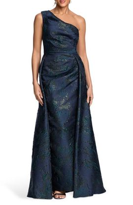 Xscape Evenings Xscape Evenings One-Shoulder Jacquard Gown