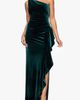 Xscape Evenings Xscape Evenings One-Shoulder Ruffle Stretch Velvet Gown - 1