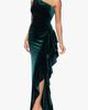 Xscape Evenings Xscape Evenings One-Shoulder Ruffle Stretch Velvet Gown - 3