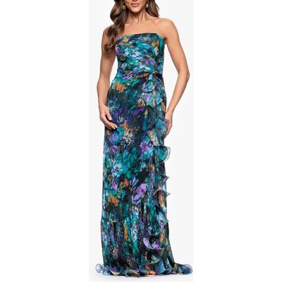 Xscape Evenings Xscape Evenings Pleated Ruffle Strapless Mermaid Gown