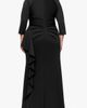 Xscape Evenings Xscape Evenings Ruched Scuba Knit Ruffle Gown - 2