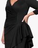 Xscape Evenings Xscape Evenings Ruched Scuba Knit Ruffle Gown - 4