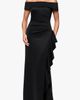 Xscape Evenings Xscape Evenings Ruffle Off the Shoulder Scuba Knit Gown - 1